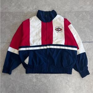 90s Vintage Super Bowl Red White & Blue Zip Up Size XL